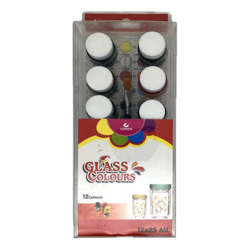 Set De Pintura Para Vidrio Traslucida 12 Col 25 Ml