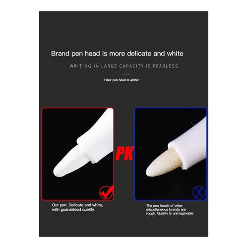 Marcador Permanente Punta Redonda Blanco