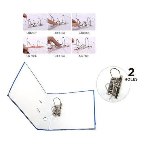 Archivador Oficio Palanca Lomo Ancho 2 Anillos Color