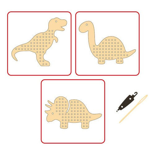 Dinosaurio Bordar Madera Motricidad Fina