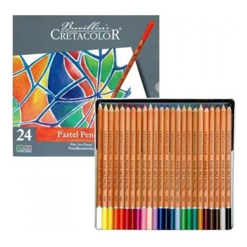 Caja Metálica 24 Lápices Pastel Cretacolor