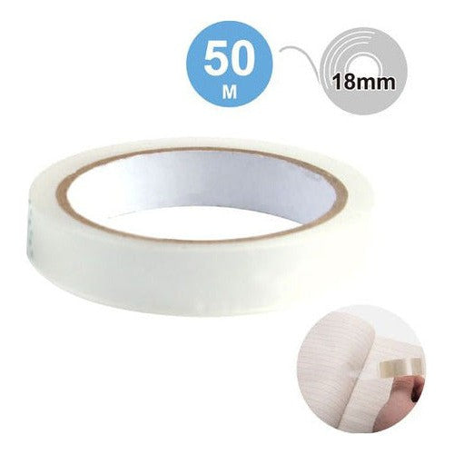 Cinta Adhesiva 1.8cm X 50 Mt Para Carrete De 7.5 Cm