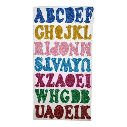 Letras Adhesivas De Goma Eva Glitter