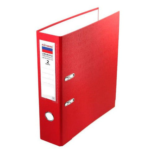Archivador Oficio Palanca Lomo Ancho 2 Anillos Color