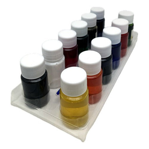Set De Pintura Para Vidrio Traslucida 12 Col 25 Ml
