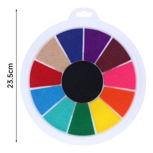 Almohadilla Stamp De Tinta De 12 Colores Para Niños