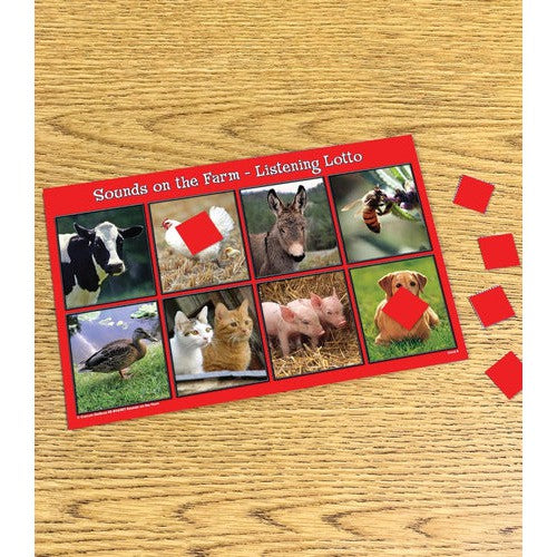 Bingo Lotería De Sonidos Animales De La Granja