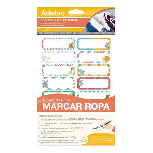 Etiquetas Para Marcar Ropa Y Uniformes Con Diseños Adetec