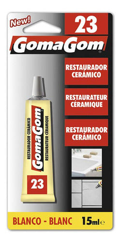 Adhesivo Restaurador Ceramico Blanco 15ml Gomagom