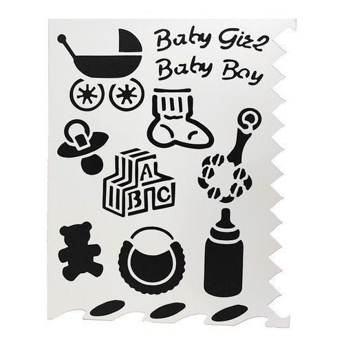 Plantilla Flexible Stencil Diseño Baby Shower