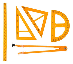 Set De Reglas Y Geometría Para Pizarra