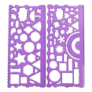 Regla Plantilla Multidiseños Plástica 18cm