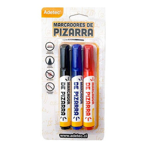Set 3 Plumones De Pizarra Adetec