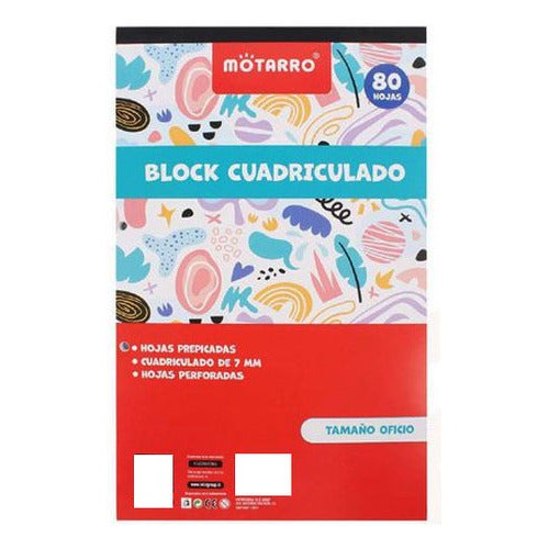 Block Prepicado Perforado Oficio 80 Hojas 7 Mm