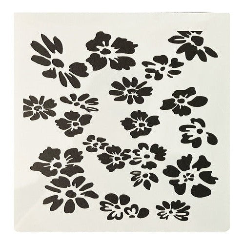 Plantilla Stencil 13x13 Cm Flores