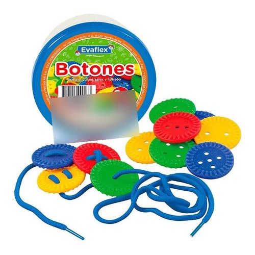 Botones Lógicos Para Hilar Motricidad Fina