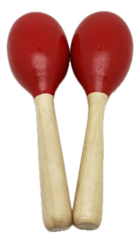 Instrumento De Percusión Maracas Madera