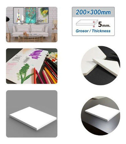 Cartón Pluma Blanco 20x30 Cm 5 Mm