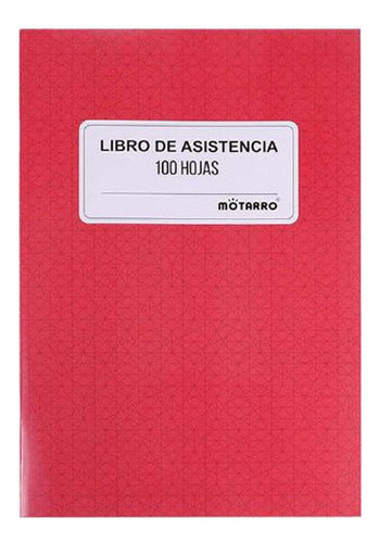 Libro De Asistencia 100 Hojas Tapa Blanda