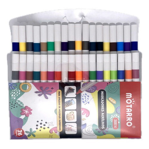 Marcadores Acrilicos 36 Colores Manualidades