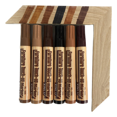 Set 6 Marcadores Permanentes Para Madera O Muebles