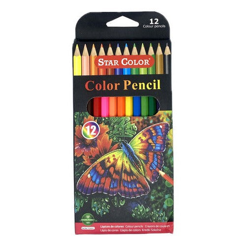 Set 12 Lápices Delgados Hexagonales