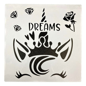 Plantilla Stencil 20x20 Cm Diseño Unicornio