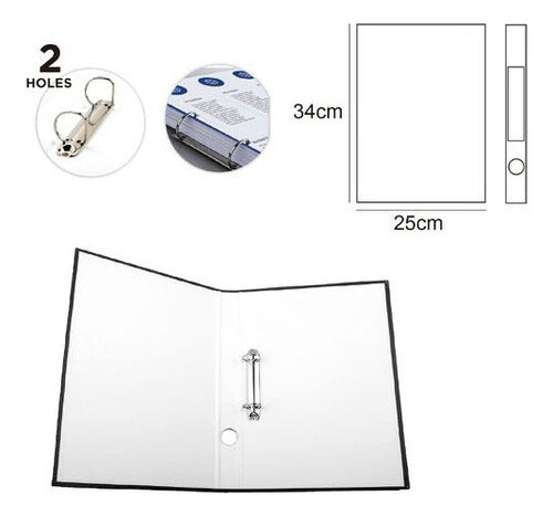 Archivador Oficio Lomo Delgado 2 Anillos