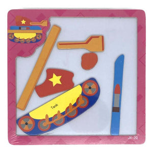 Puzzle Magnético Piezas De Madera Para Niños
