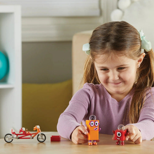 Figuras Numberblocks 1 Y 2 Aventura En Bicicleta
