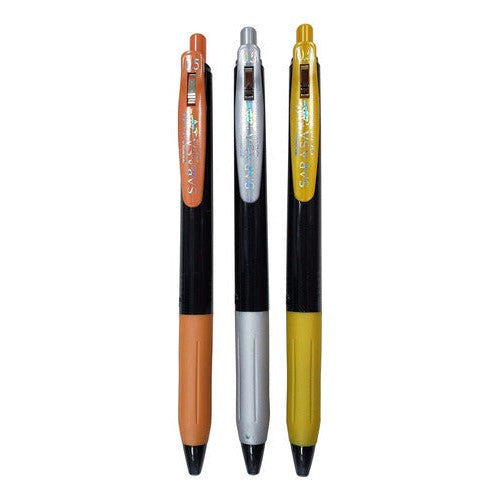 Set 3 Bolígrafo Gel Retráctil Zebra Sarasa Color Métalicos