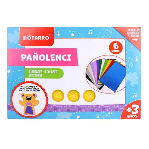 Carpeta Paño Lenci 6 Pliegos 6 Colores