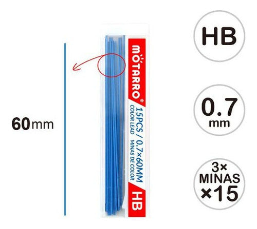 Minas Para Portamina 0.7 Hb Colores