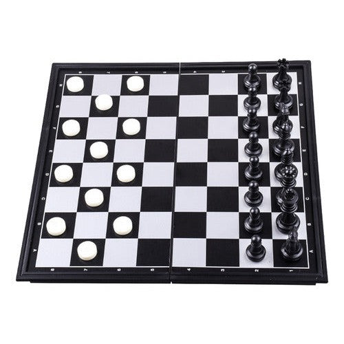 Juego De Mesa Magnético 3 En 1 Ajedrez, Damas Y Backgammon
