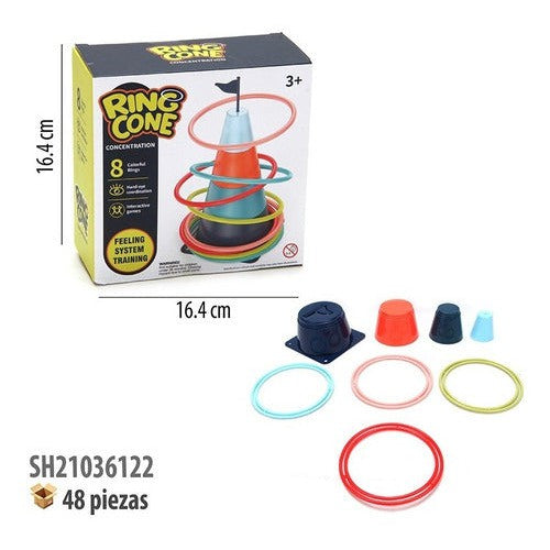 Juego De Mesa Cono Con Aros Punteria Habilidad