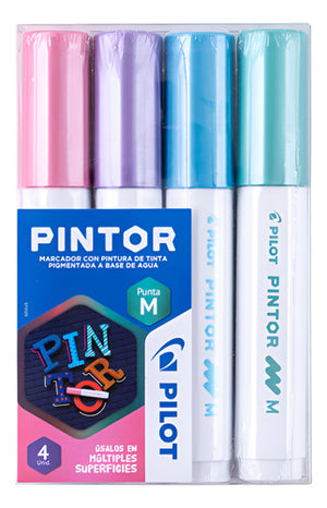 Set Marcadores Pintor Metalizado Punta Media 4 Un.