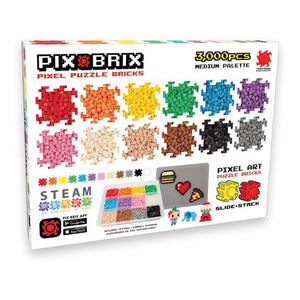 Contenedor 3.000 Piezas, 12 Colores Pix Brix