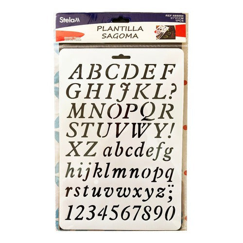 Plantilla Stencil 21x31 Cm Abecedario Cursiva