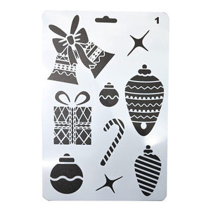 Plantilla Stencil 17x26 Cm Diseños Navidad