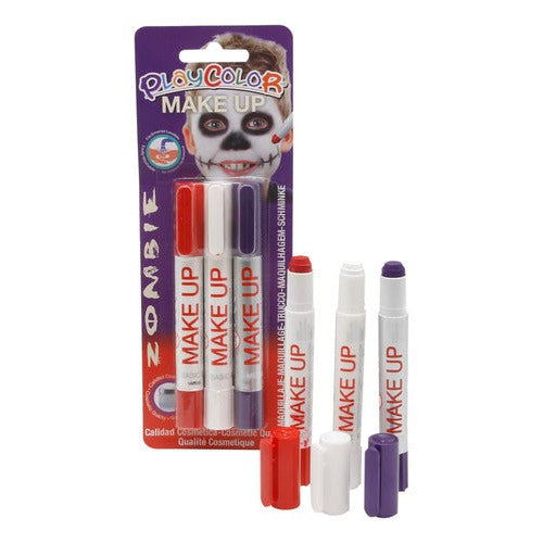 Pinta Carita Maquillaje Tematico Playcolor Diseños Zombie
