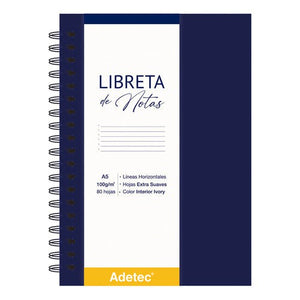 Libreta De Notas Anillada A5 Con Elástico
