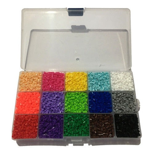 Pack Mostacillas Planchables Hama 2.6mm, 15 Col, 10500 Beads