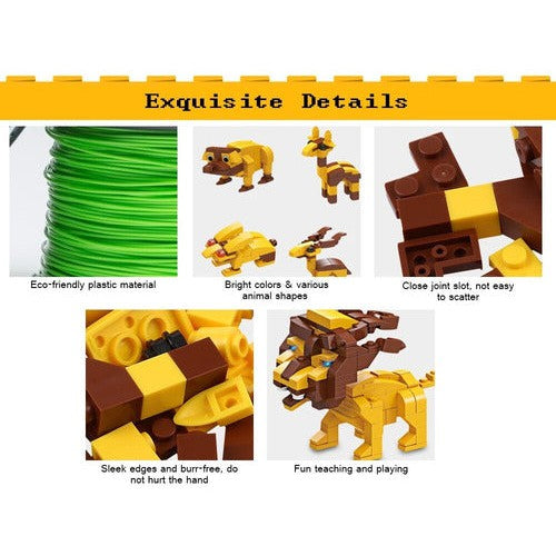 Bloques Contruccion Animales Selva 6 En 1 |ojitos De Ternura