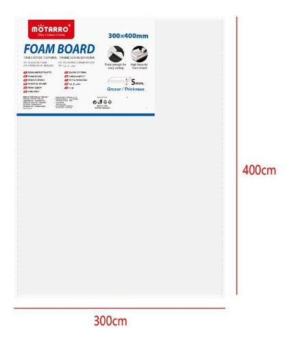 Cartón Pluma Blanco 30x40 Cm 5 Mm Escolar