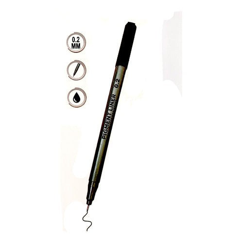 Lápiz De Tinta Negro Tiralíneas Escolar