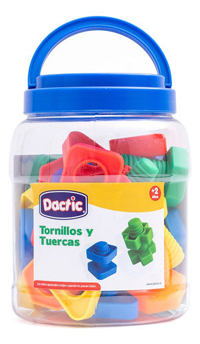 Conectable Tornillo Y Tuerca Plástico Motricidad Fina