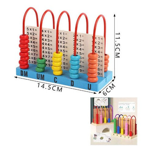 Abaco Vertical Educativo Preescolar Didáctico Madera