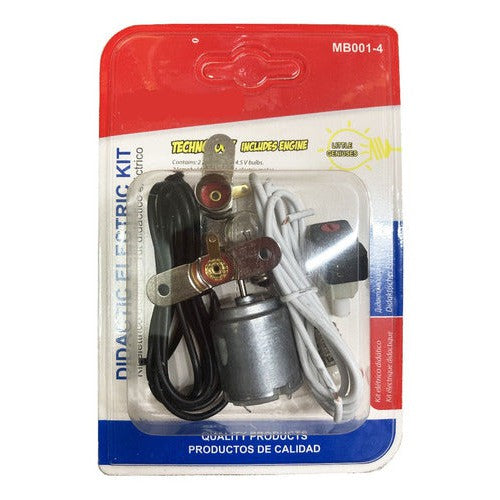 Set Circuito Eléctrico Con Motor Escolar 8 Piezas
