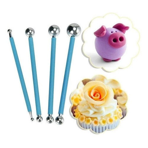 Set De 4 Bolillos Para Modelar Masa | Ojitos De Ternura