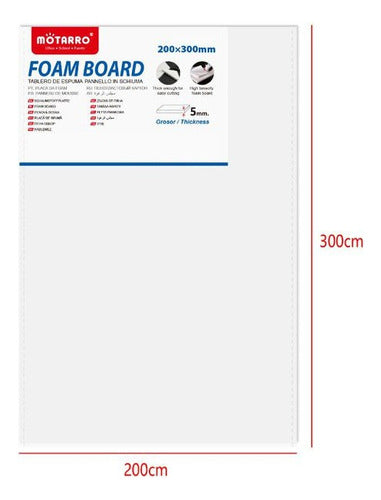 Cartón Pluma Blanco 20x30 Cm 5 Mm